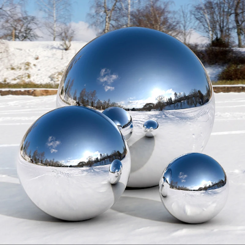 

1pcs 250MM Stainless Steel Hollow Ball Mirror Polished Shiny Sphere For Kinds of Ornament and Decoration