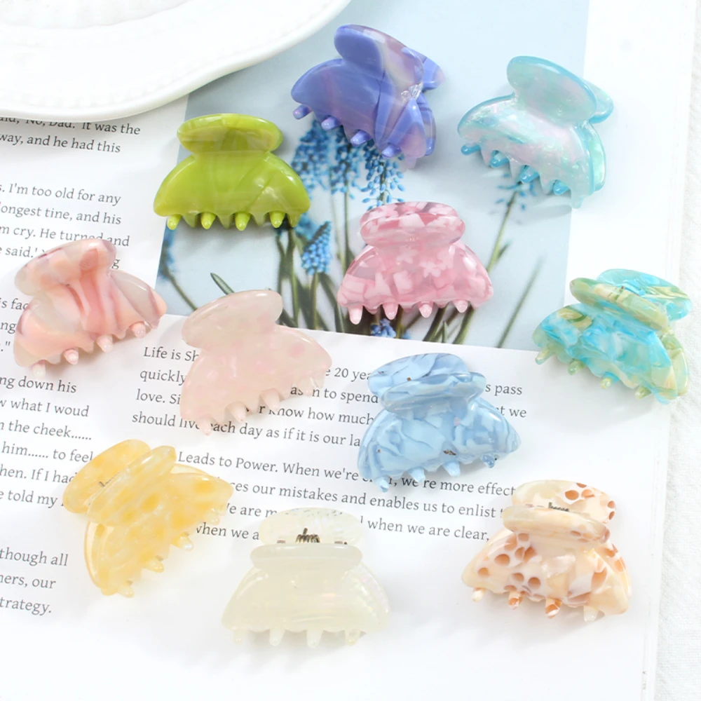 Fashionable Acetate Multicolor Mini Hair Claw Crab Hair Clips Children Girls Hair Accessories