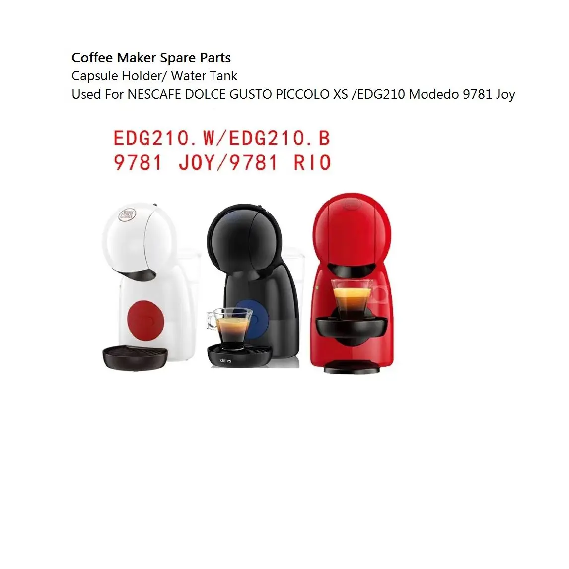 Dolce Gusto Peças De Reposição, Porta-cápsulas para NESCAFE, DOLCE, GUSTO, PICCOLO XS, Peças para cafeteira, EDG210, Moredo 9781 Joy