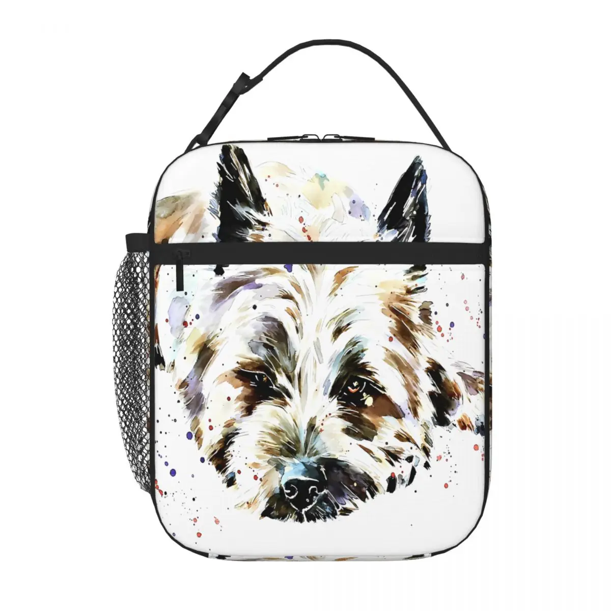 Bestselling Cairn Terrier Watercolour Art Plant Print Small Lunch Bag Rv Travel Portable Lunch Bag