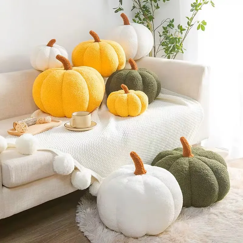 20cm Small Size Soft Pumpkin Plush Toys Lovely Stuffed Plant Bedroom Decoration Halloween Decor Dolls Soothing Pillow for Kids