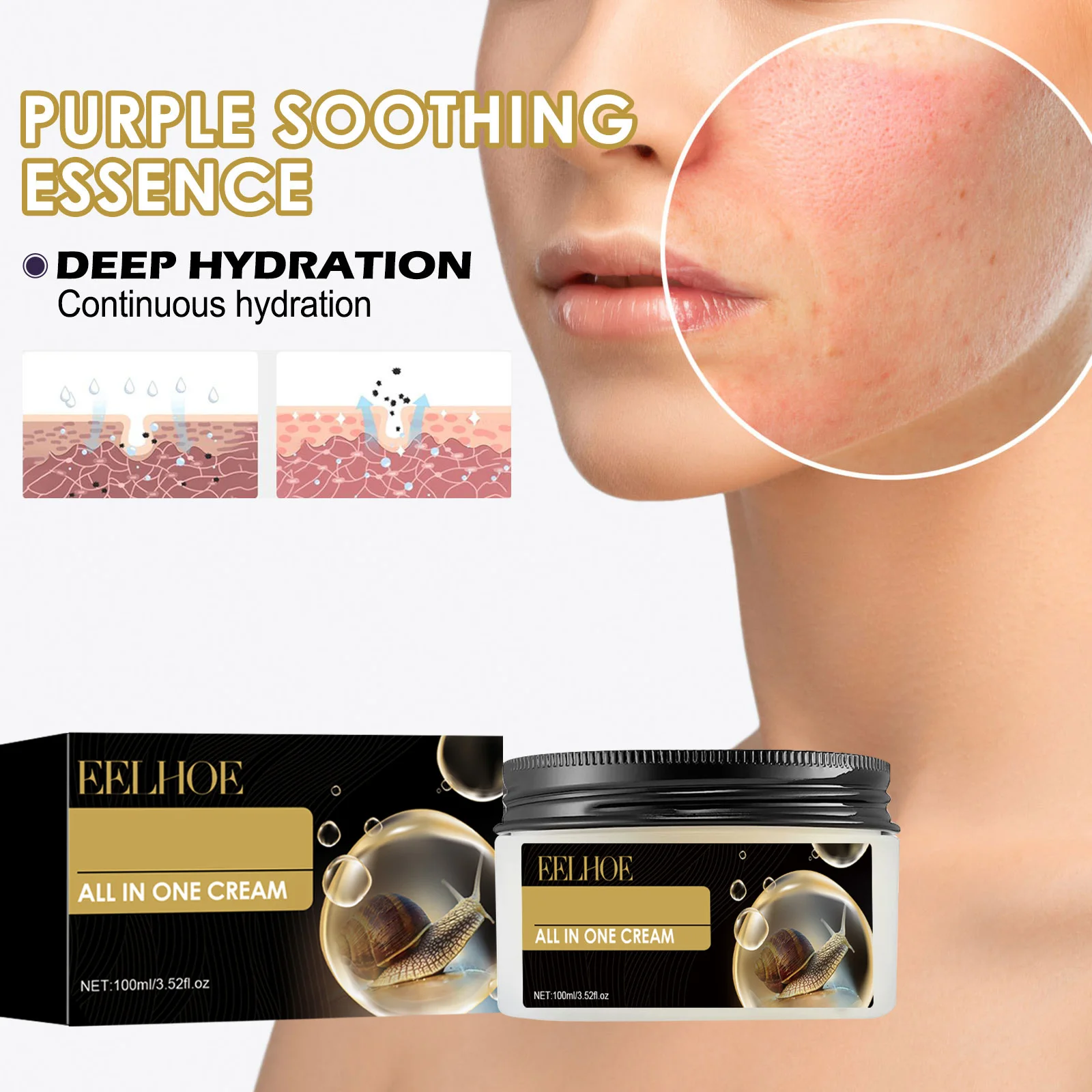 

Snail 92 Cream – Soothes blemishes, hydrates, brightens & firms skin