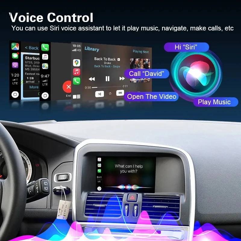 Wireless Carplay Box For Volvo V40 V60 XC60 S60 S80 Before 2014 Multimedia Android Auto Ｍodule Mirror Link Display Screen Camera
