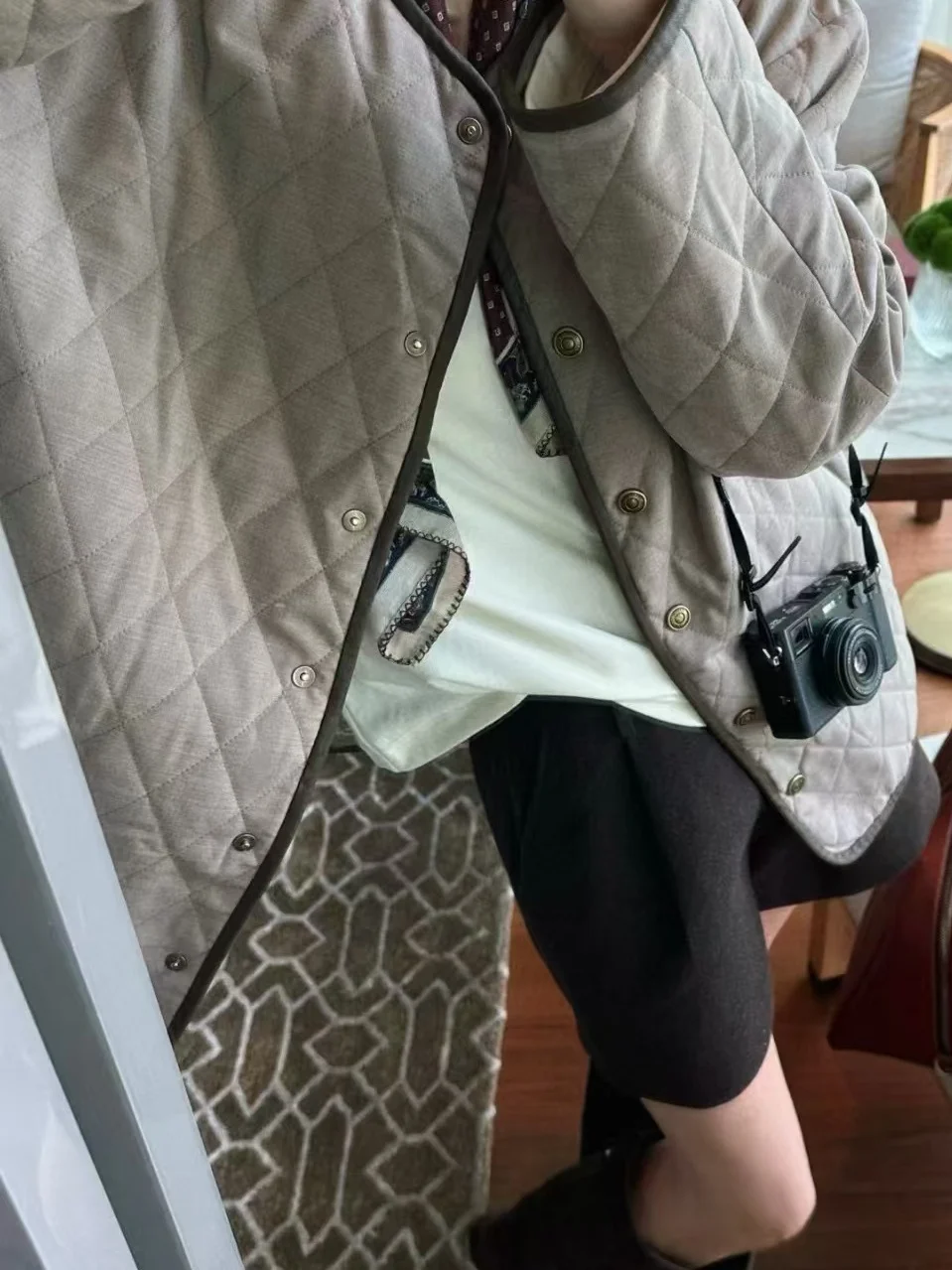 

Comfortable Soft Organic Cotton Loose Outerwear Quilted Design Faionable Lazy Sle Cotton Jaet from Dumama Premium op