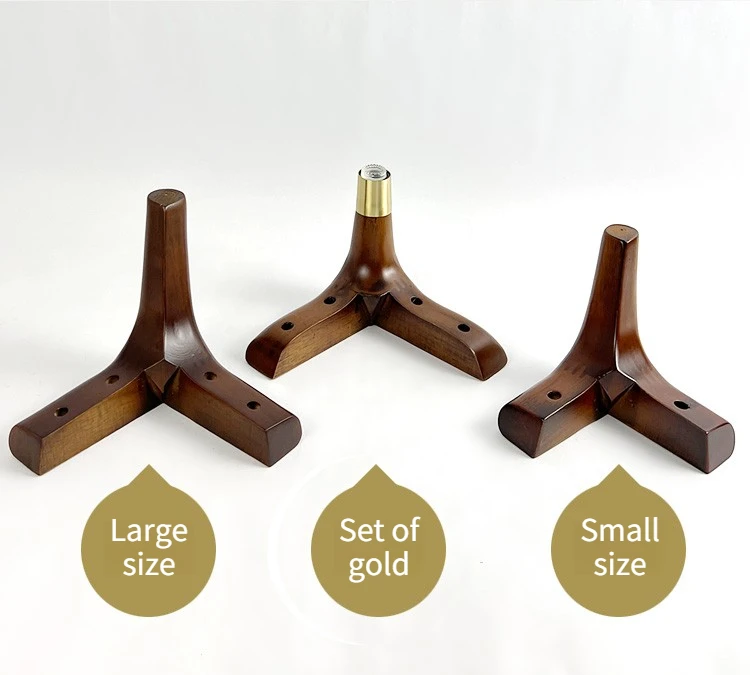 4Pcs 13/14/15cm Solid Wood Furniture Feets Sofa Cabinets Legs Square Bed Table Chair Replacement Feet Home Furniture Accessories