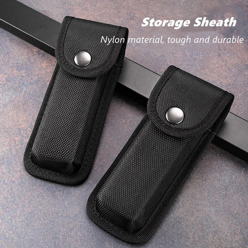 

Multi-Function EDC Pouch for Folding Knife, Thick Nylon Tool Organizer with Belt Loop, Heavy Duty Sheath for Camping