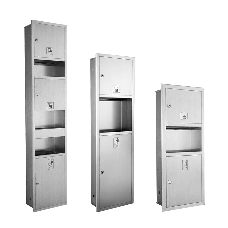 

3-in-1 stainless steel paper box 304 tissue box hotel