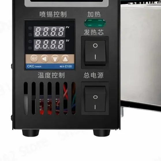 110V Benchtop Selective Solder System 1500W 5KG, Lead-Free Solder Fountain for PCB Rework, PID Temp Control Through-Hole
