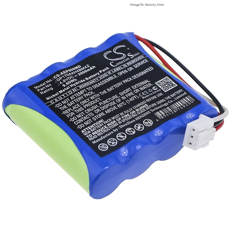 Replacement 4.8V 2000mAh Medical Ni-MH Battery GP170AAH4BMXZ for American Diagnostic ADC E-Sphyg 2  9002-5 +TOOL