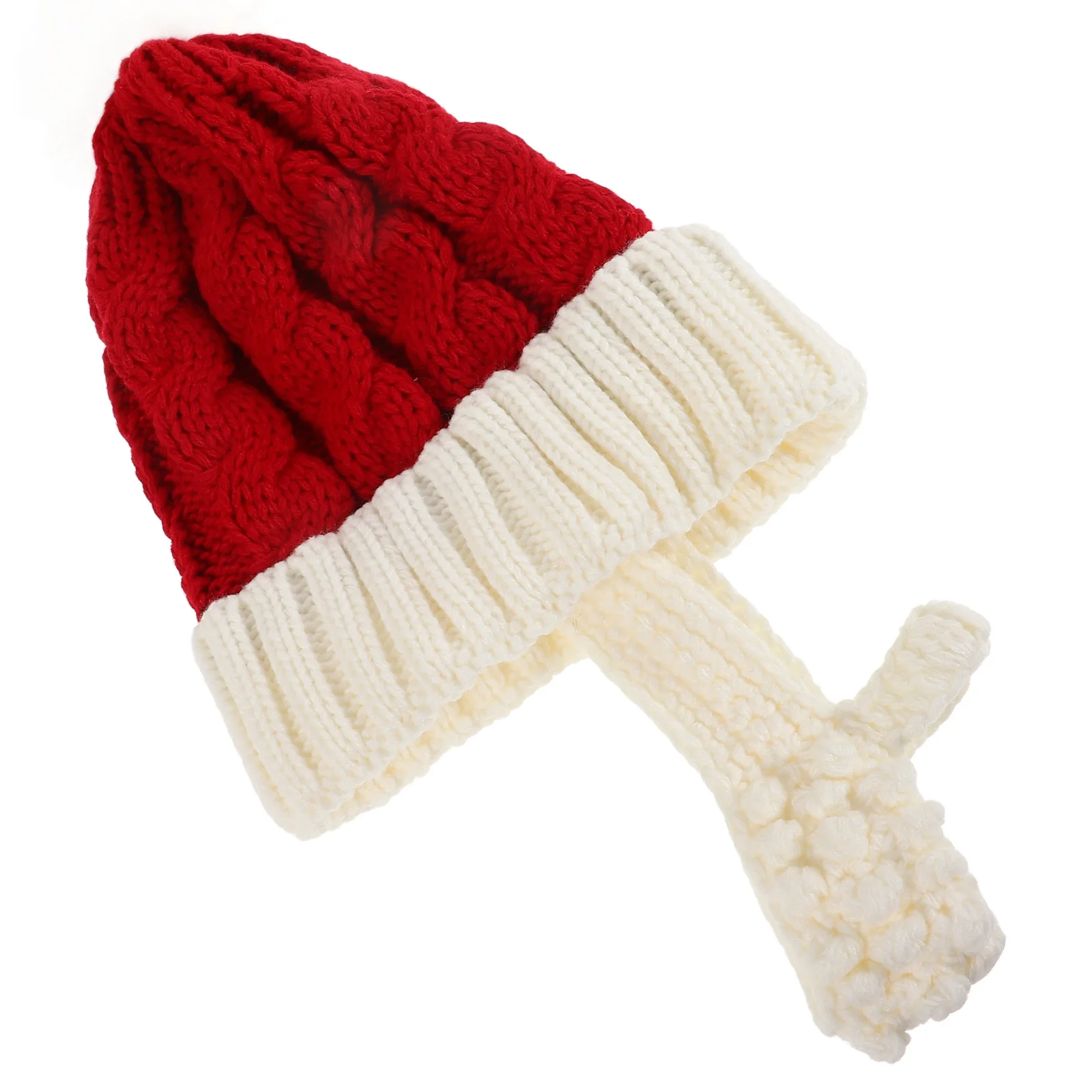 

Santa Claus Knitted Hat Adults Classic Red White Woolen Yarn Warm Christmas Beanie Holiday Party Xmas Knit Cap