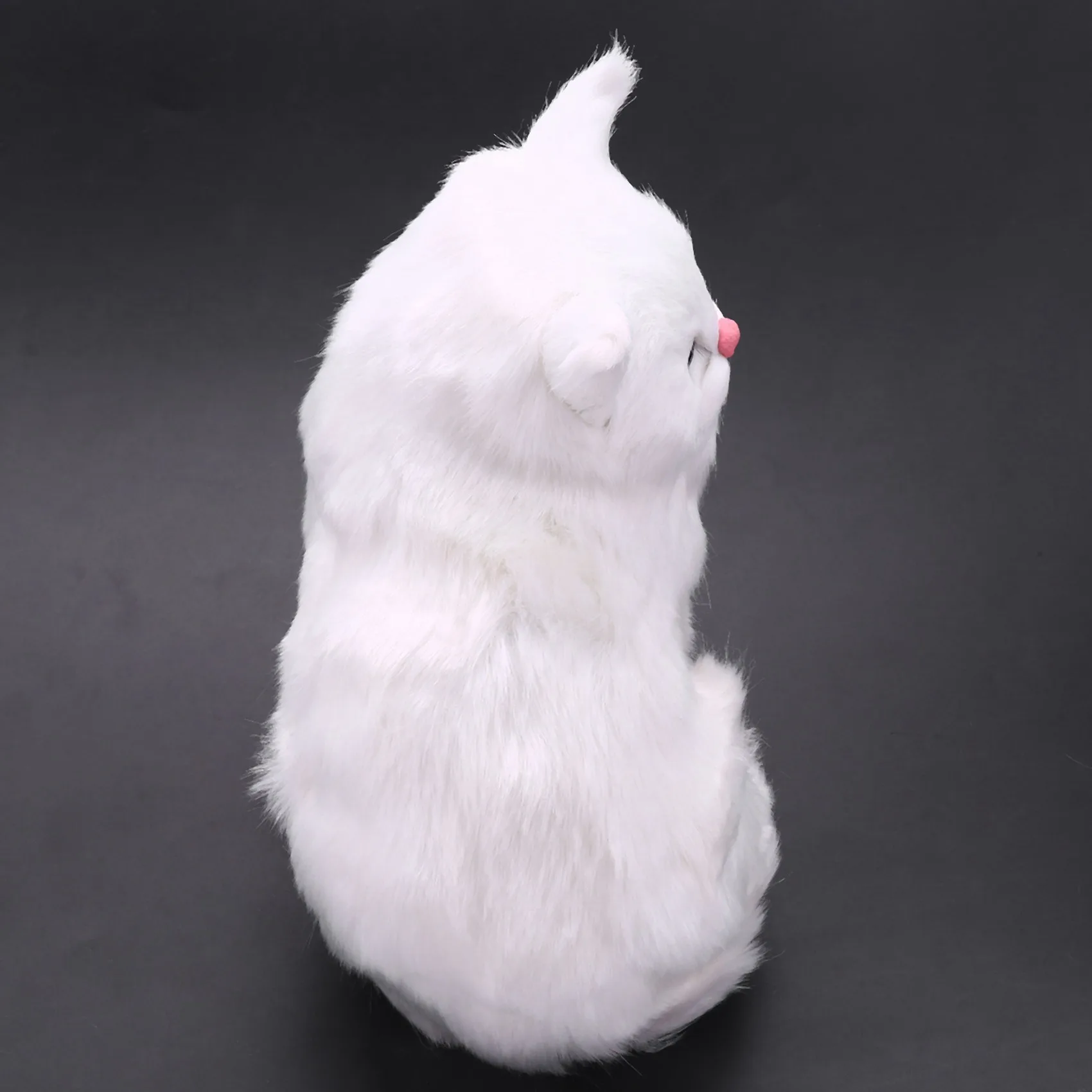 Excellent-2X Realistic Cute Simulation Stuffed Plush White Persian Cats Cat Table Decor Kids Boys Girls