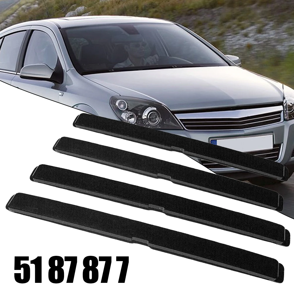 4pcs Cover Roof Carrier For Opel Astra H 5187877/ 5187878 Sleek Black Design Easy Installation Exterior Parts Roof Racks