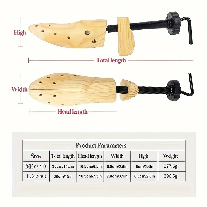 1Pc Shoe Stretcher Women and Men's Shoe Widener - Wooden Expander for Wide Feet, Bunions or Calluses Wooden Shoe Stretcher image 6