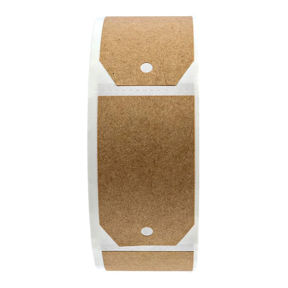Kraft Paper Label Sticker Creative Self Adhesive Blank Lable Stickers for Office Kitchen Classification Marking