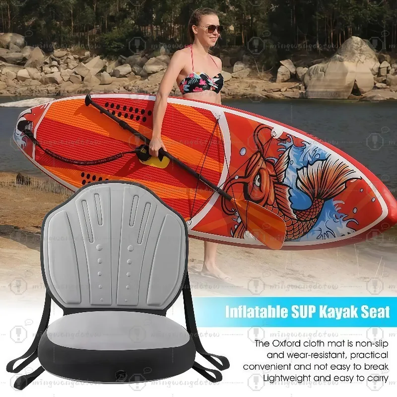 High Quality Inflatable SUP Kayak Seat with Back Support Comfortable Canoe Boat Seats Oxford Cloth Cushion for Fishing outdoor