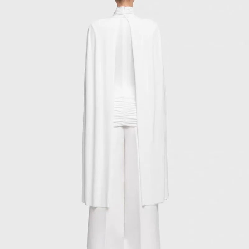 HKSH Autunno Inverno Nuove Donne T-shirt Scialle di Colore Solido High-End Vietnamese di Nicchia Design Increspato Top Casual Pantaloni a Gamba Larga HK12076