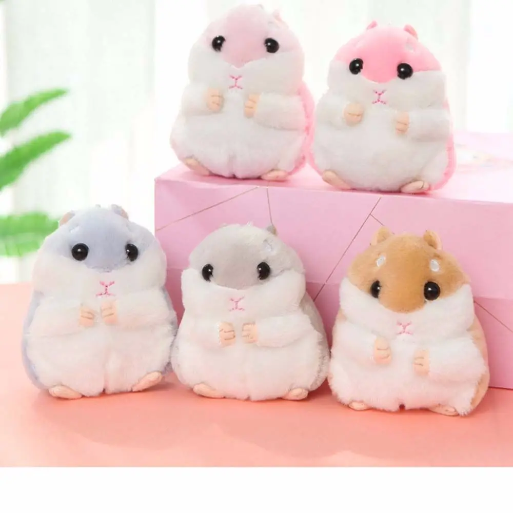 Kids Toy Cartoon Hamster Key Ring Bag Pendant Ornament Plush Dolls Plush Keychain Animal Plush Toy Stuffed Toys