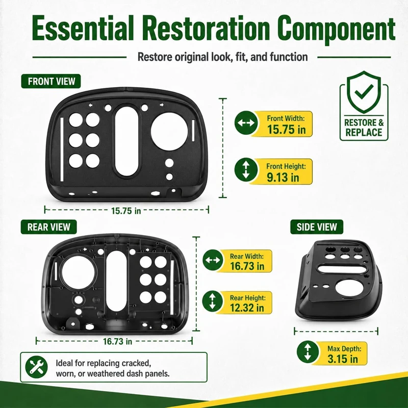 Farm & Ranch Tractor Instrument Dash Panel R61339 ,R50476 ,R55993 for John Deere Tractor Tilt Telescopic Steering Wheel