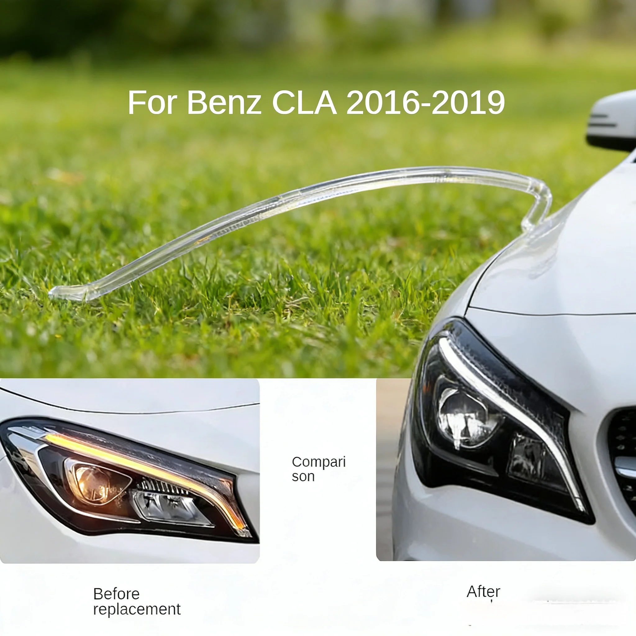 

For Mercedes Benz CLA 117 2016-2019 DRL Light guide plate Light guide tube Headlight Daytime Running Light Guide Angel Eye