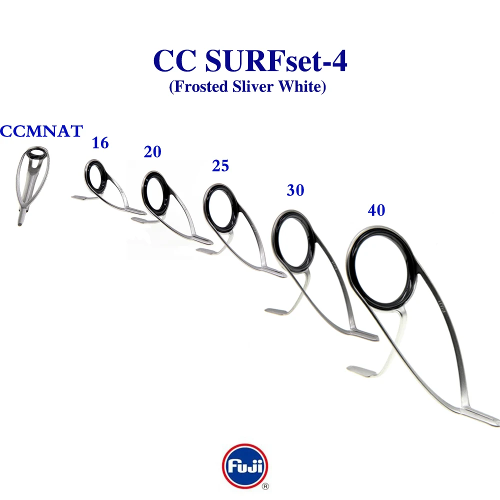Original FUJI KW Guide Kit Heavy Surf Fishing Rod Set Combo for Heavy Duty Spin Rods view 2