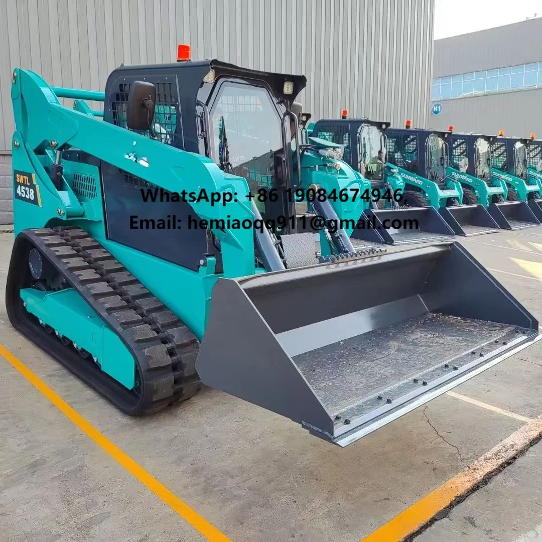 Chinese SWTL4538 Mini Crawler Skid Steer Loader EPA Stage V Engine Trackless Tractor Loader Featuring Core Pump Bearing