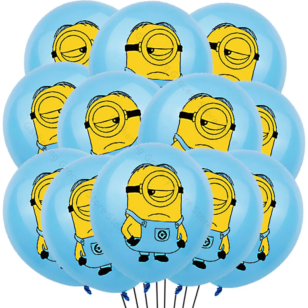 Minions 16Pcs Latex Ballon Children's Birthday Party Decoration Party Accessories Supplies Action Figure Air Globos Baby Shower