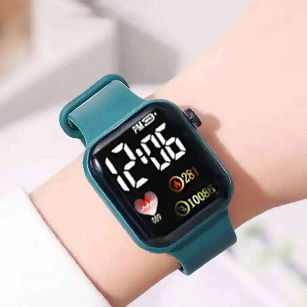 Montre de sport intelligente étanche pour enfants, affichage numérique LED, montre électronique universelle pour enfants, fitness