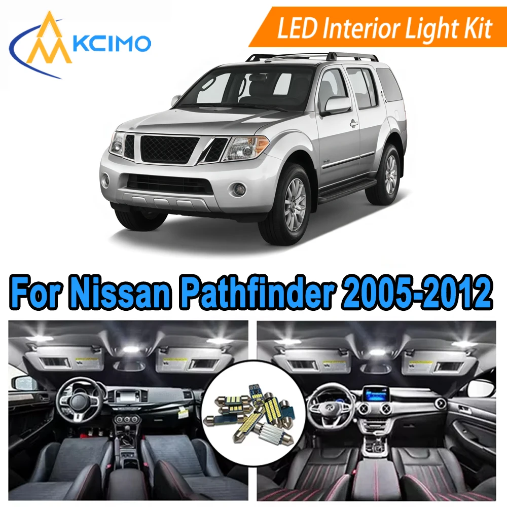 

Premium LED Interior Bulb Lights For Nissan Pathfinder R51 2005-2012 Dome Map Door Light Easy Plug & Play Installation