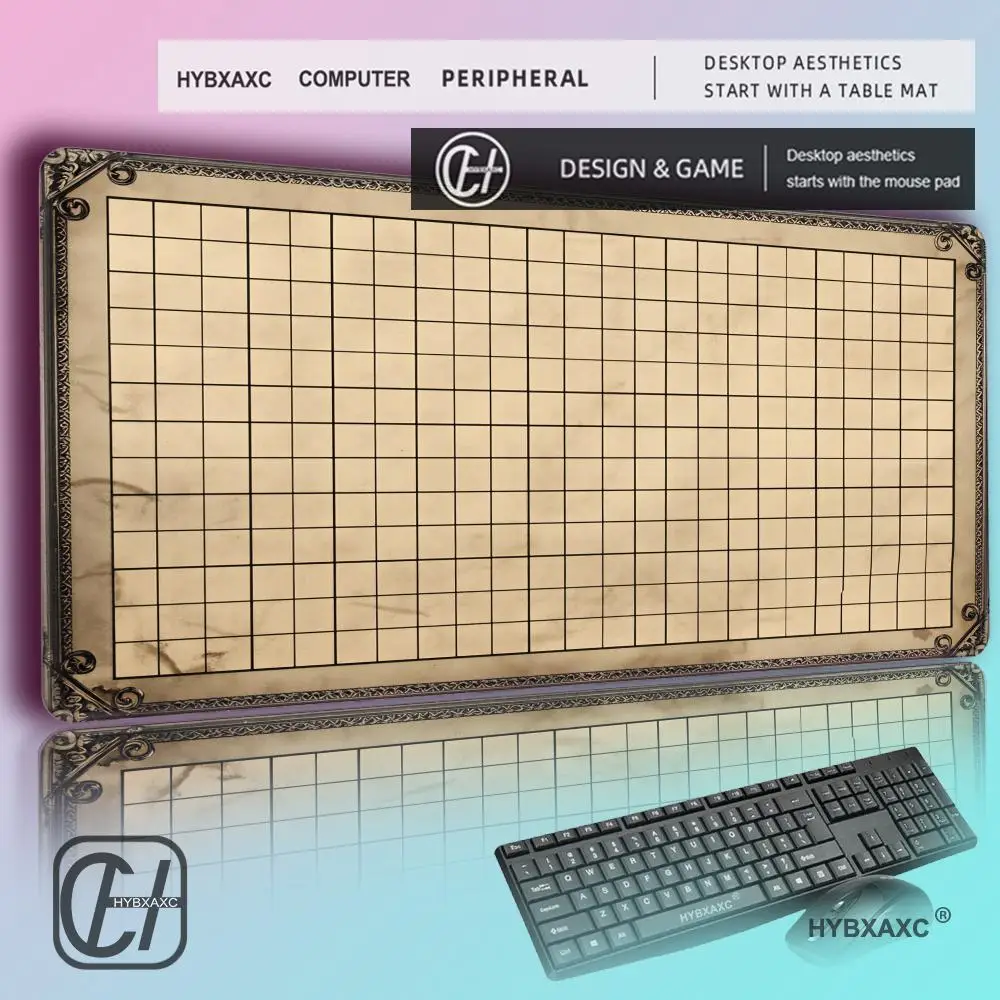 HYBXAXC Vintage Grid Tabletop Game Mat Magic Party Game Mat Durable Rubber for Games Mouse Pad Offices Desk Mats Friendly Design