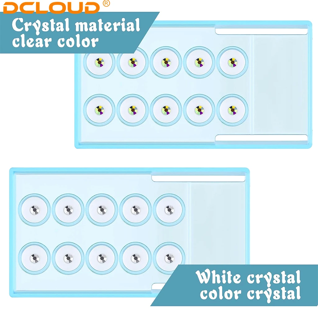 10Pc/Box  Dental Tooth Gem Imitation Teeth Crystal Ornament Teeth Whitening Studs 2mm Shiny Imitation Oral Tooth Jewelry