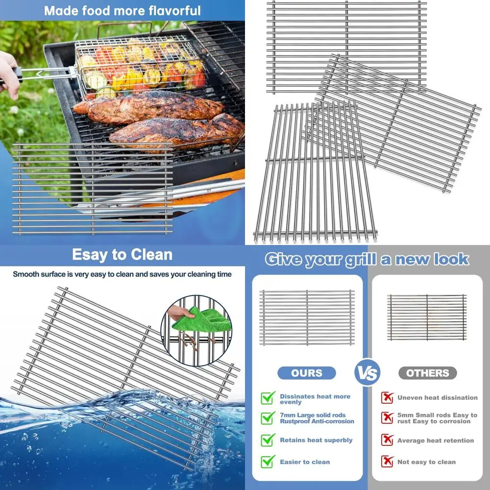 

Replacement Cooking Grid for Genesis II E-410, E-435, S-435, SE-410, 18.75 x 11.12 Grill Parts