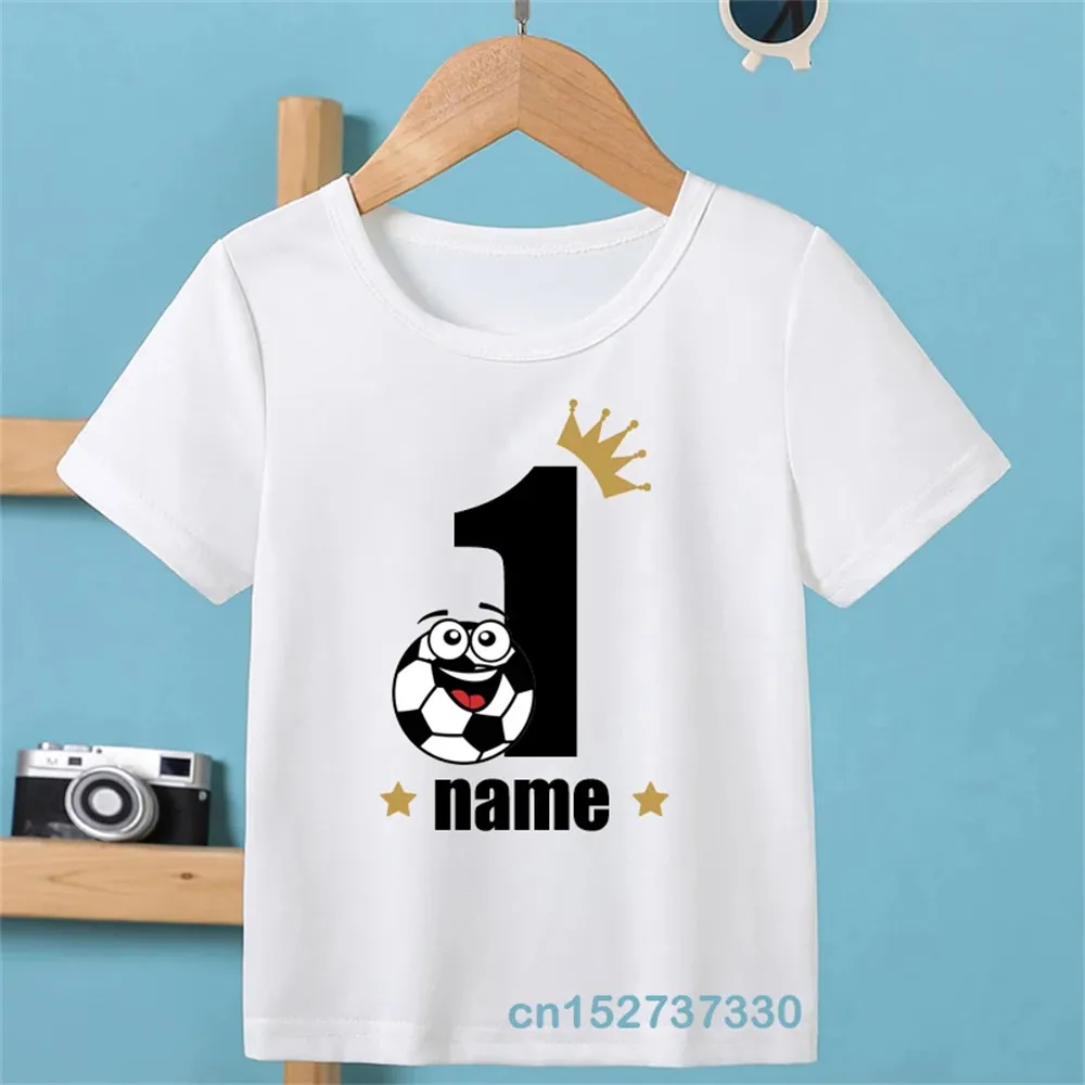 Children's T-Shirt Kids Boy Birthday Gift Boys T Shirts Short Sleeve Soccer Baby Summer Clothes 1-12 Years Child Football Jersey