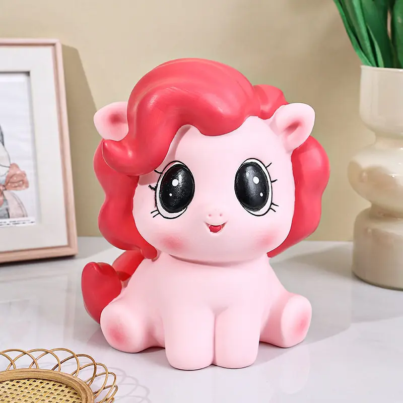 

Anime Horse Money Boxes Storage Children Kawaii Unique Aesthetic Save Space Modern Piggy Bank Luxury Hucha Ornaments Home Decor