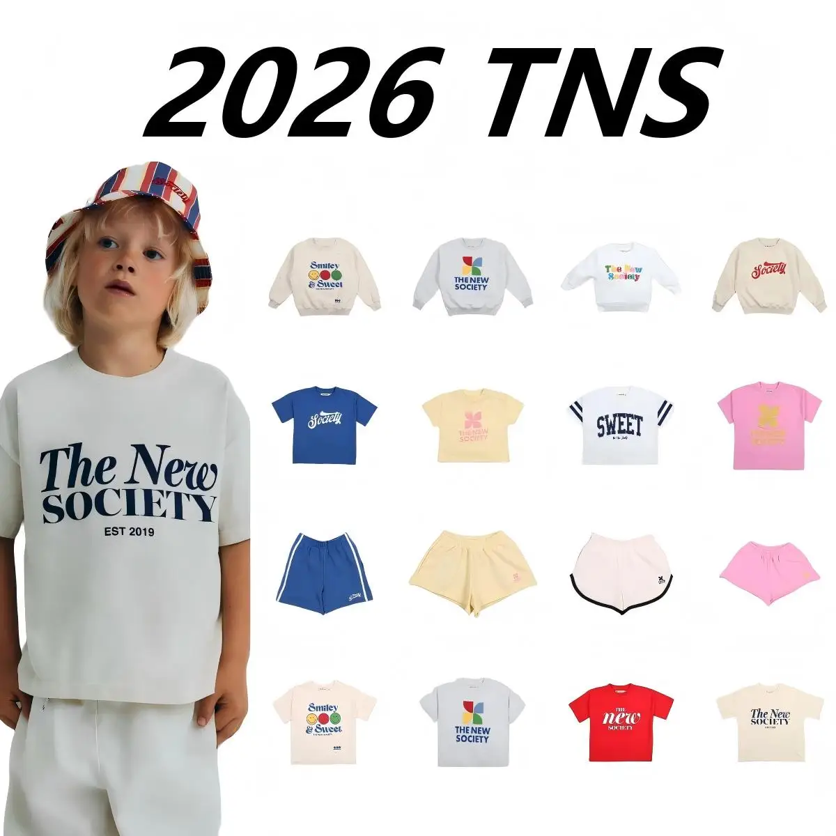 

Предзаказ: Новая спортивная серия TNS 2026 – Полосатая вельветовая толстовка и детские спортивные шорты с коротким рукавом