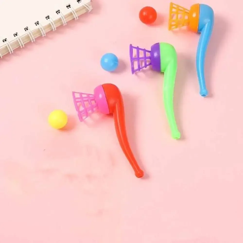 10PCS ตลกระงับเด็ก Breath Rod Ball BALANCE การฝึกอบรม FLOAT เป่าลูกบอล Blow PIPE ของเล่น