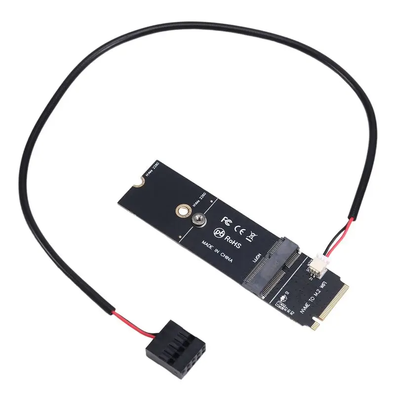 ABIJ-NGFF M.2 A+E Key To Nvme PCI-E SSD Port Converter Adapter For AX200 AX210 8265 7260AC Wifi BT Wireless Card