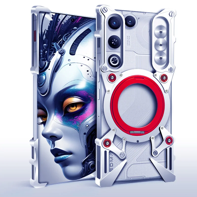 

Aluminum Frameless Case For Redmagic 11 Air Rotating Bracket Shell Metal Rimless Shockproof Cover For Nubia RedMagic 11 Air