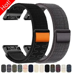 Nylon-Schlaufenband 22 mm 26 mm für Garmin Fenix 7X 7 Pro Fenix 6X 6 5X 5Plus Quick Fit Strap für Tactix 7 Forerunner 965 955 Enduro 2