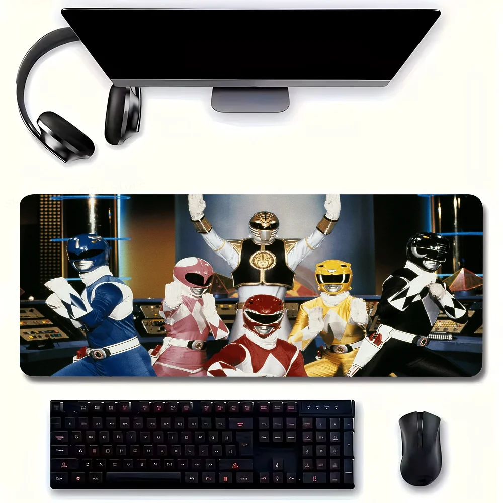 M-Mighty Morphin Power Rangers Mousepad Non-slip Suitable For Office Computers Laptops E-sports Game Desk Mats XXL Keyboard