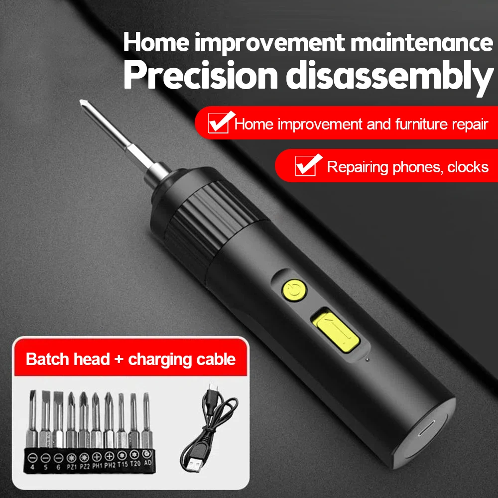 Portable Mini Electric Screwdriver Smart Cordless Automatic Screwdriver Multi-function Bits Portable Power Tools Set with Bits