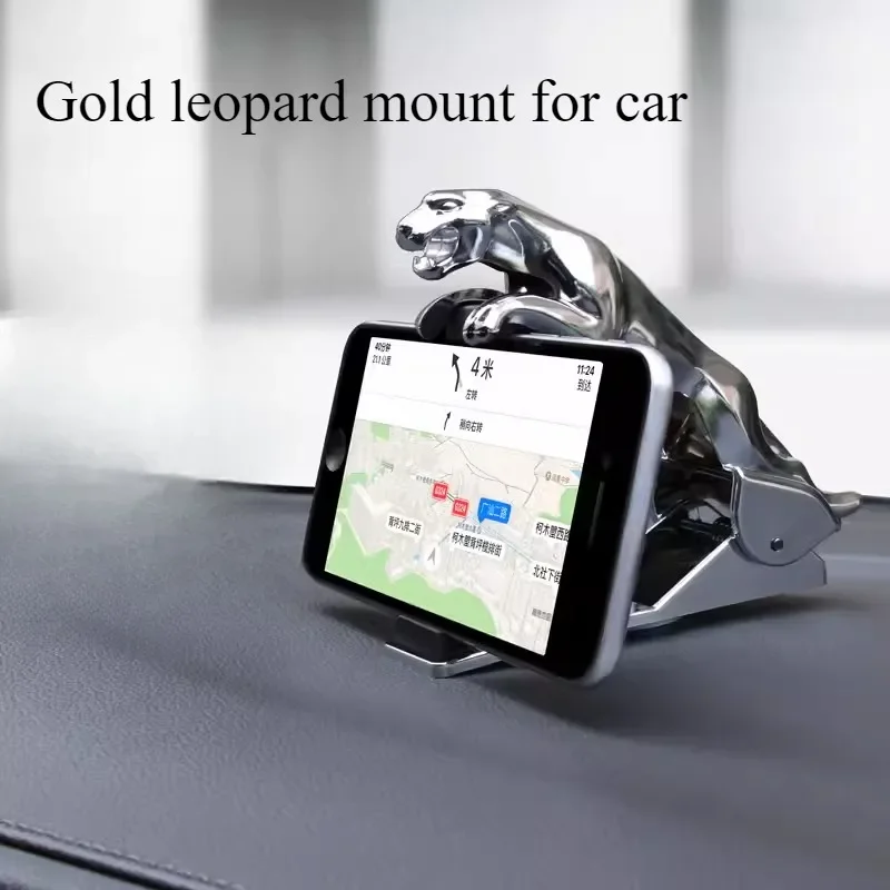 Universelle Auto-Handyhalterung mit Leopardenmuster, drehbar, multifunktional, für Armaturenbrett, Navigationsrahmen, Display, Mobiltelefon-Halterung