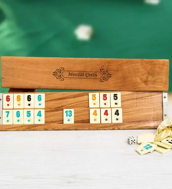 2022 Top Board Game Games  Personalized Quality Wooden Okey Cue Set Rummy Set Top Board Game Fun Friends Hot Sale Free Shipping