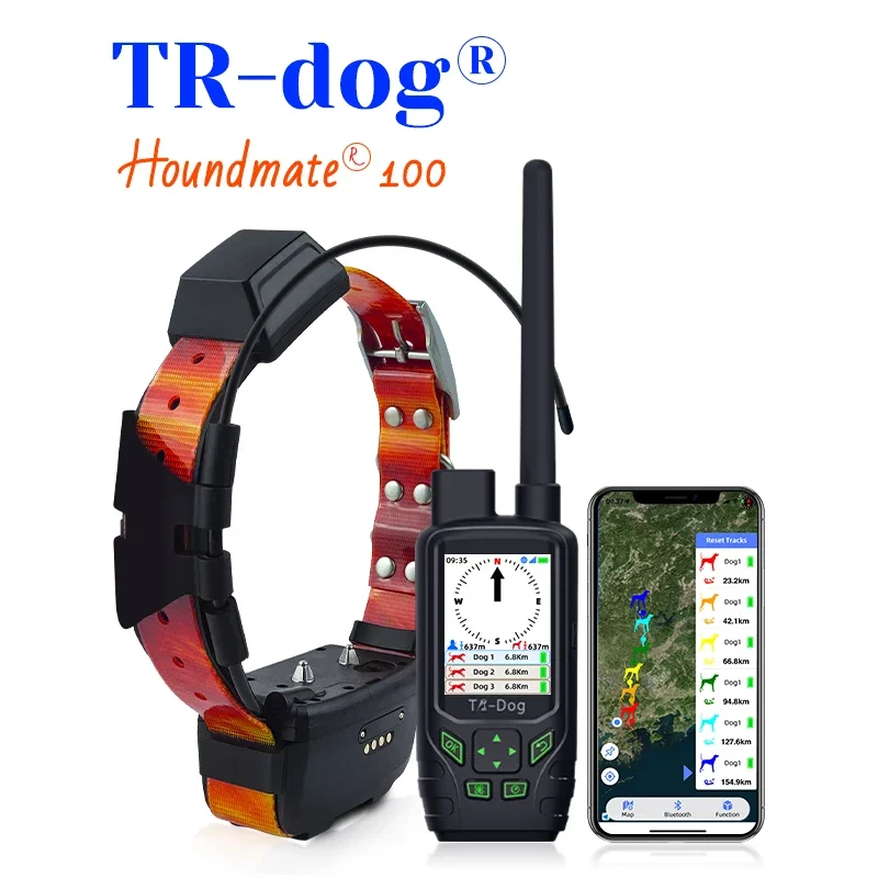 Training Hunter Dogs Hunting Dog Collar Waterproof Tracker TR-dog Houndmate 100 IPX8 Device Top Seller Pet Gps Tracker