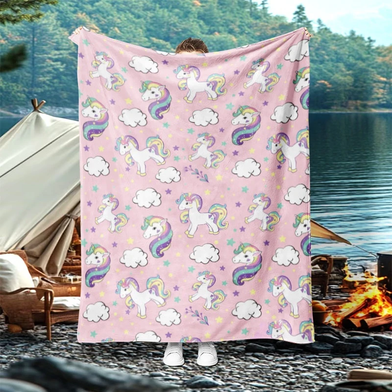 Pink Bow Cartoon Teddy Bear Throw Blanket,Warm Sofa,Bed Lap Cover,Birthday Anniversary Cute Pastel Home Casual Gathering Present