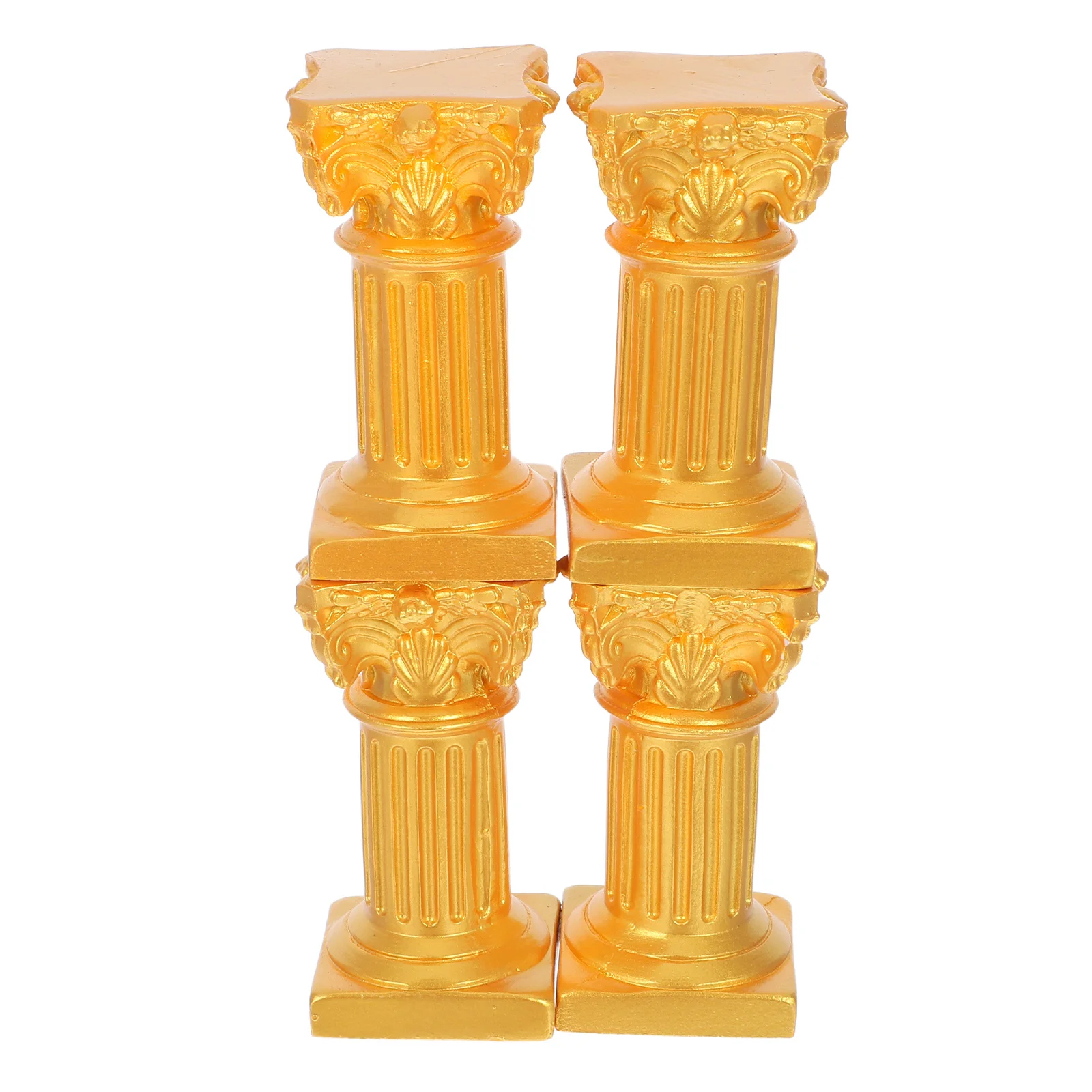 

4Pcs Roman Column Pedestal Miniature Resin Holders Wedding Table Christmas Decor Classical Roman Pillar Stand Outdoor
