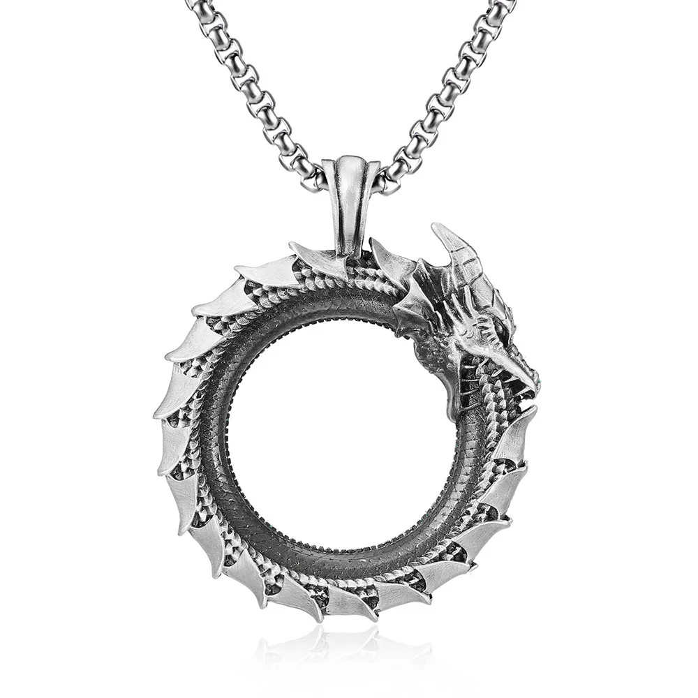 

Men's Pure Tin Pendant with Stainless Steel Chain – Hip-Hop Stylish Jewelry