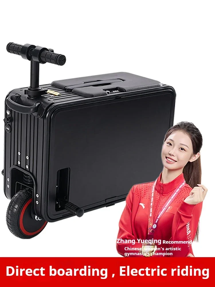 2024 Cycling Electric Luggage 20 Inch Smart Travel Luggage Carry-on Electric Trolley Case Student Remote Control Luggage