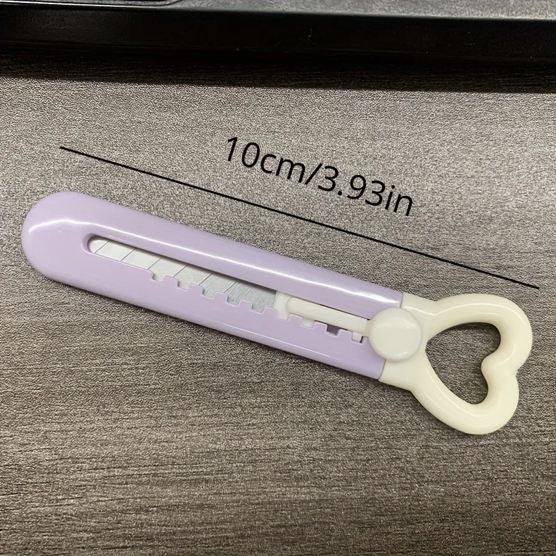 سكين ورقي صغير لطيف على شكل رسوم كرتونية تفريغ سكين سريع فتاحة صندوق سكين فني محمول للطلاب #1