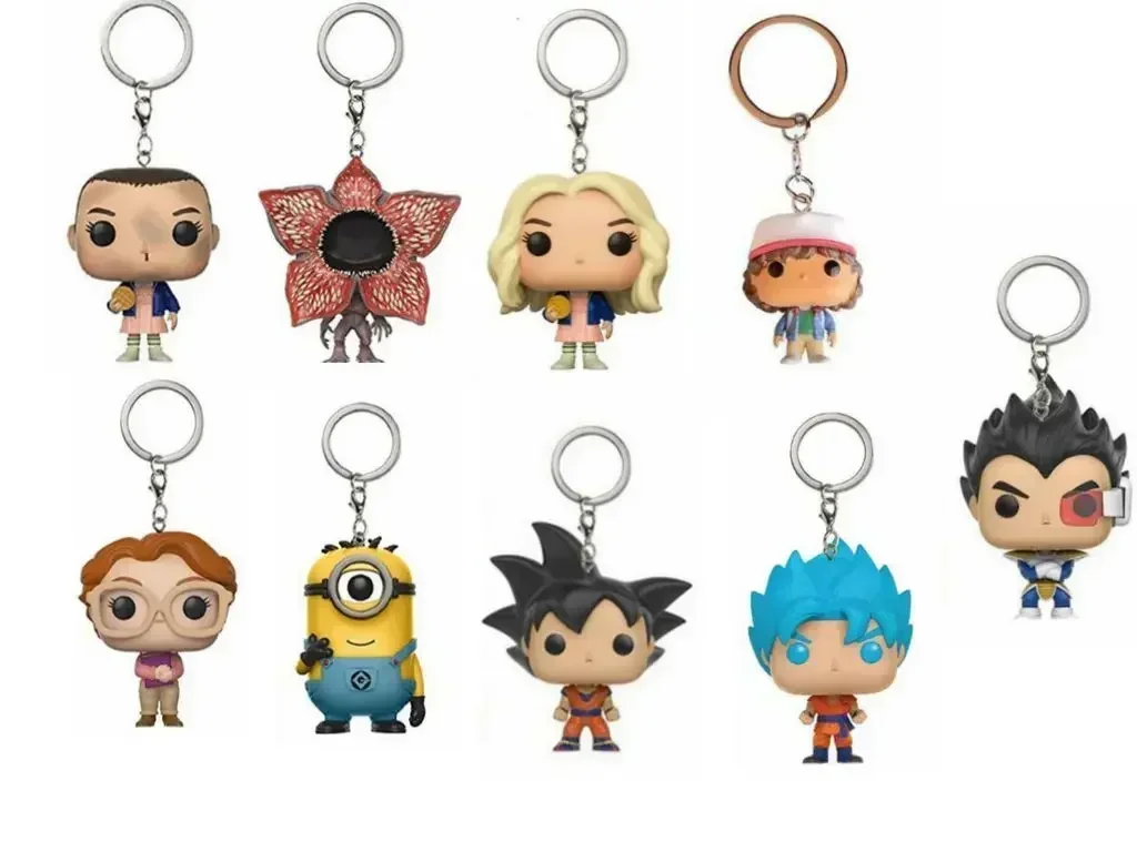Funko POP llavero Dragon Ball Naruto Stitch Chopper Chucky llavero figuras de acción de juguete para niños regalo de Navidad