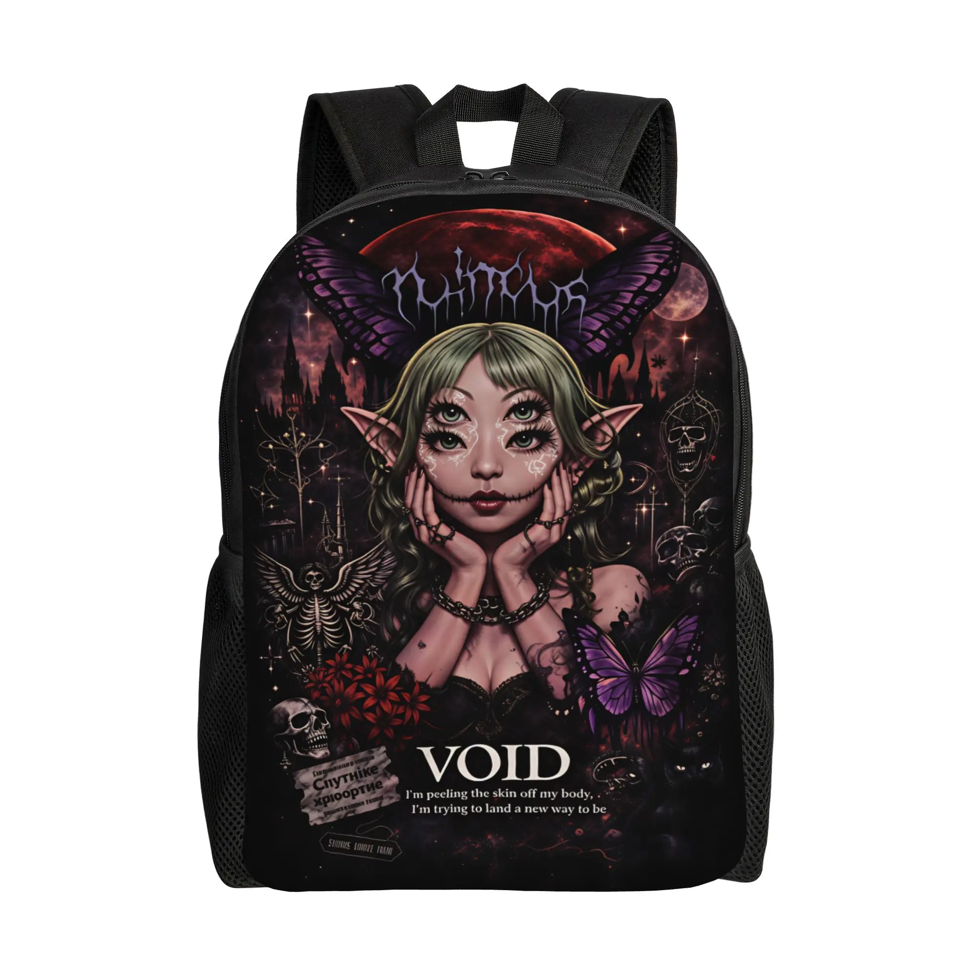 Melanie Martinez Heads  Backpack Unisex  Pattern Backpacks Polyester Cute School Bags Trekking Design Rucksack